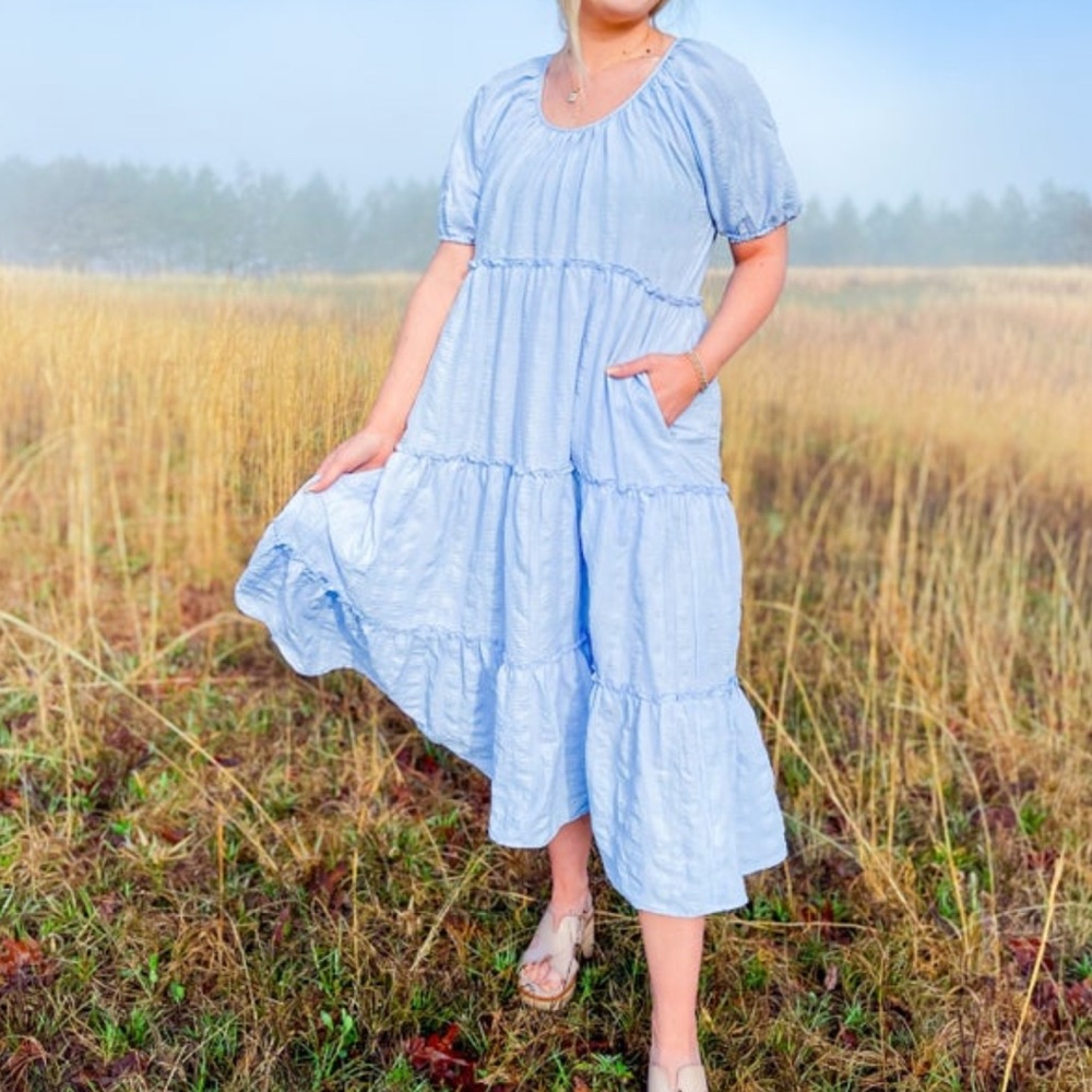 Light blue midi dress